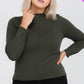 Plus Size Mock Neck Solid Top