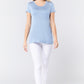 Short Sleeve Scoop Neck Top With Pocket