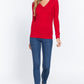 Long Slv V-neck Placket Thermal Top