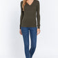 Long Slv V-neck Placket Thermal Top