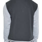 Mens Fleece Snap Button Varsity Jacket