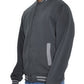 Mens Fleece Snap Button Varsity Jacket