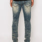 Men Creased Biker Denim Jeans