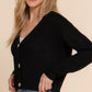 Long slv v-neck sweater cardigan