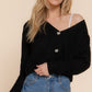 Long slv v-neck sweater cardigan