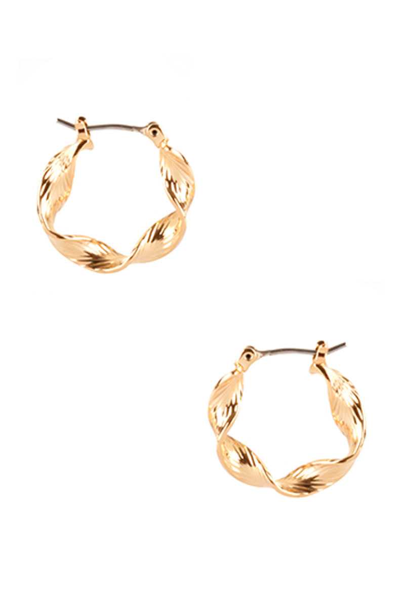 Metal Twist Hoop Earring