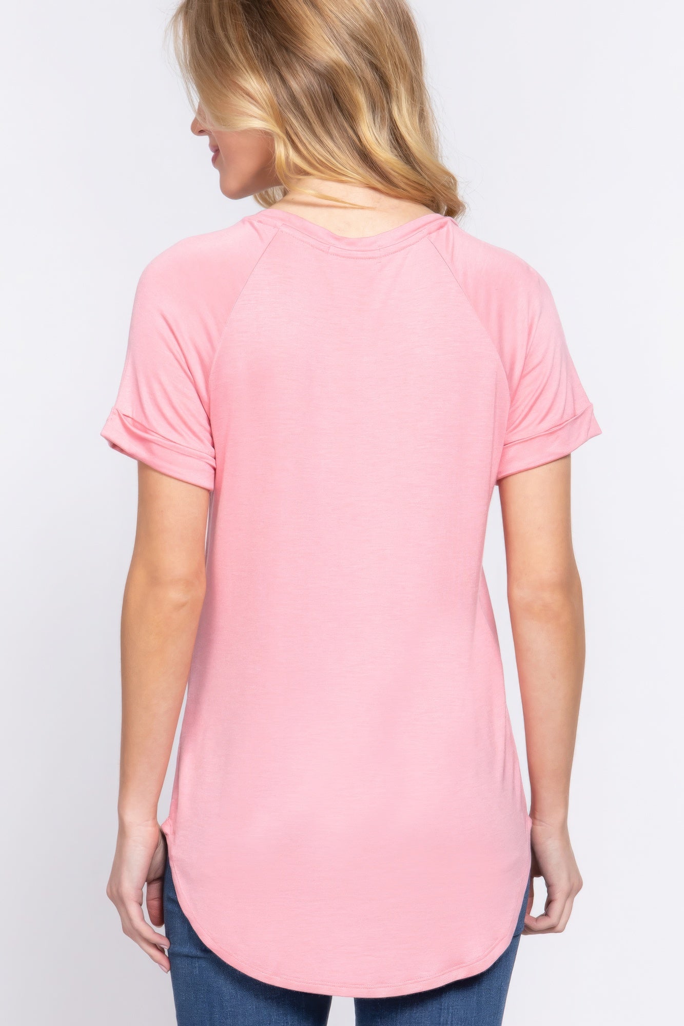 Short Raglan Slv Rayon Jersey Top